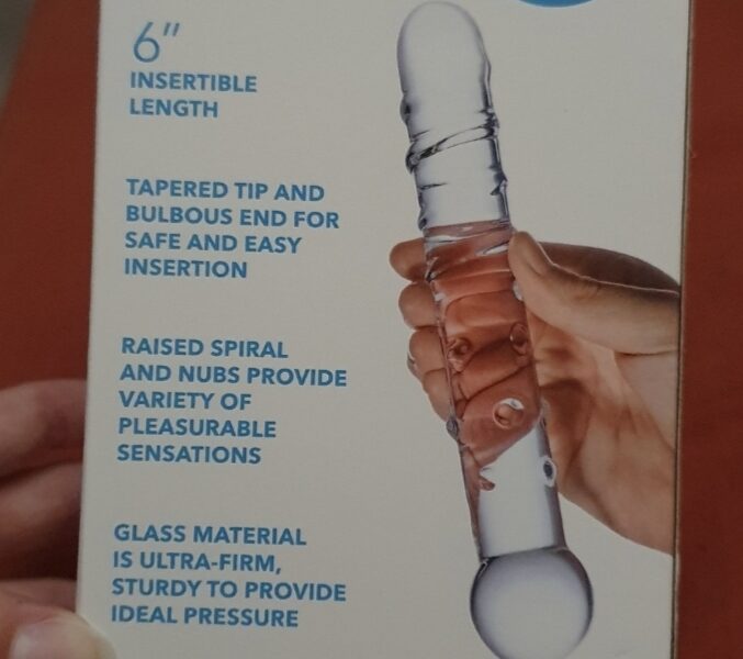 Clear Glass Dildo 7"