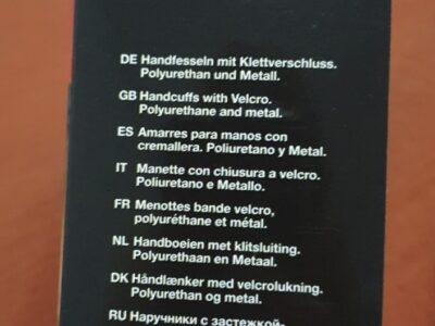 Menottes bande velcro