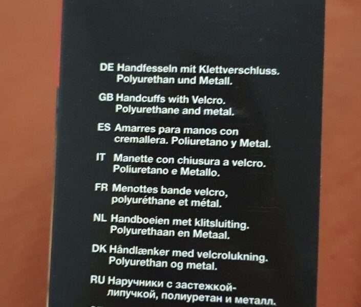 Menottes bande velcro