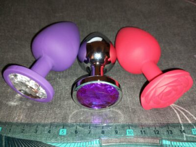 Lot de trois plugs 4cm
