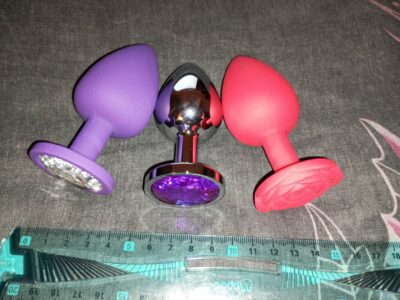 Lot de trois plugs 4cm