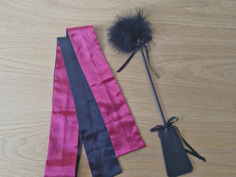 Cravache et lien satiné