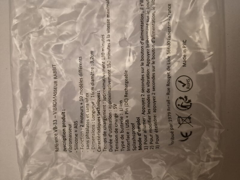 Vibromasseur Rabbit neuf
