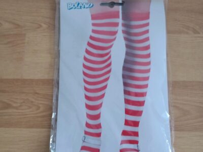 Collant blanc et rouge