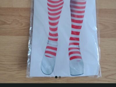 Collant blanc et rouge