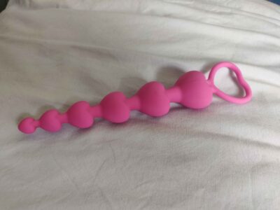 Chaine geisha coeur rose