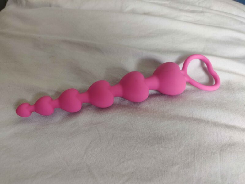 Chaine geisha coeur rose