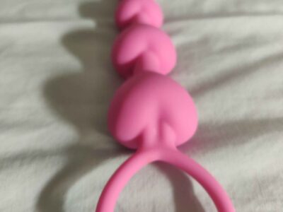 Chaine geisha coeur rose
