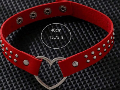 Collier cœur rouge