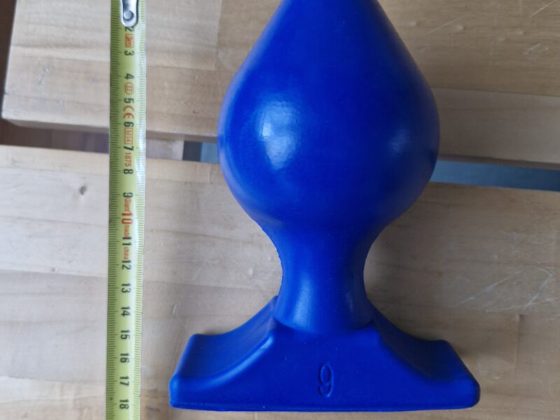 Plug 9 cm en vinyle bleu
